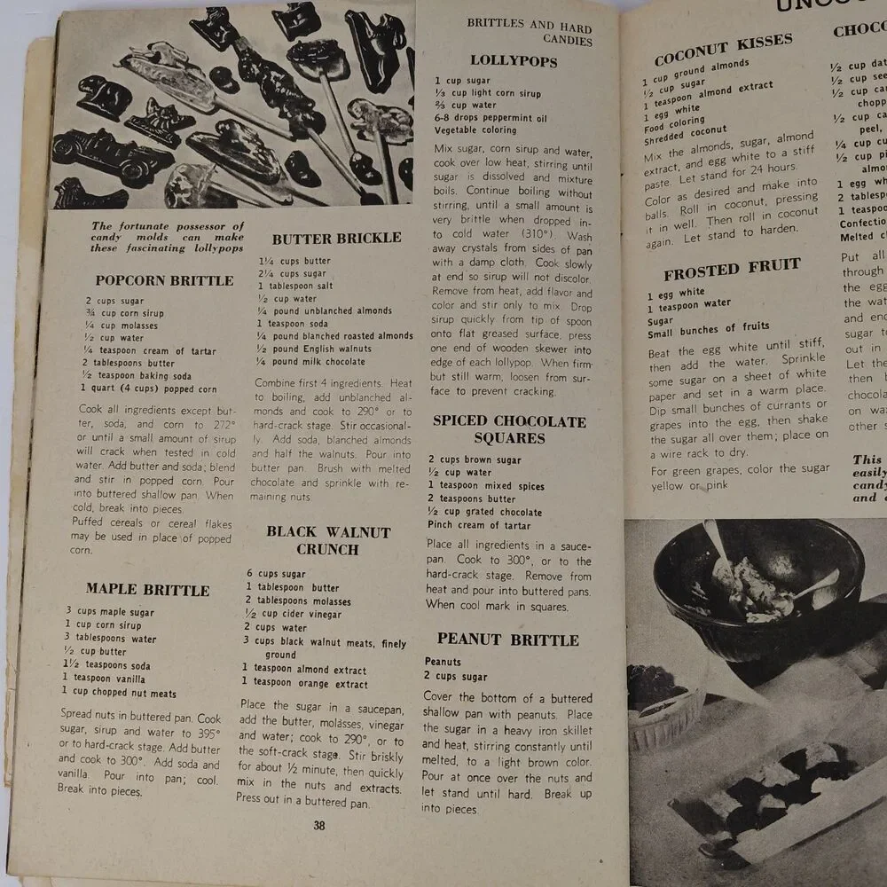 1950 Culinary Arts Inst. 250 Ways to Make Candy/Sandwiches & Pillsbury Cookbooks